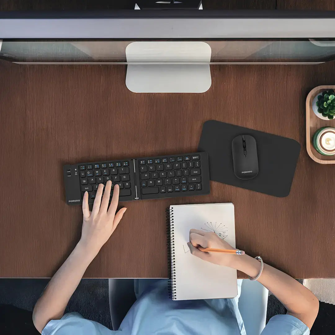 Porodo 6-In-1 Keyboard & Mouse Set - Black