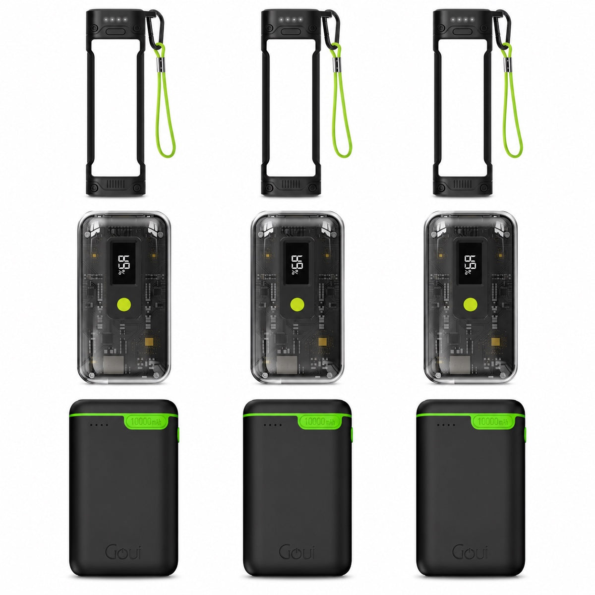 Goui power bundle with 3 Torch 20000mAh, 3 Flash 10000mAh and 3 Kigo 10 power banks