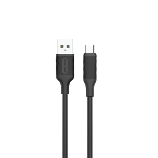 Green Lion USB-A to USB-C PVC Cable 1m - Black