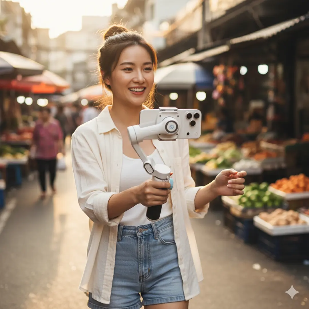 Powerology Magwave 3-Axis Magnetic Smart Phone Gimbal - White