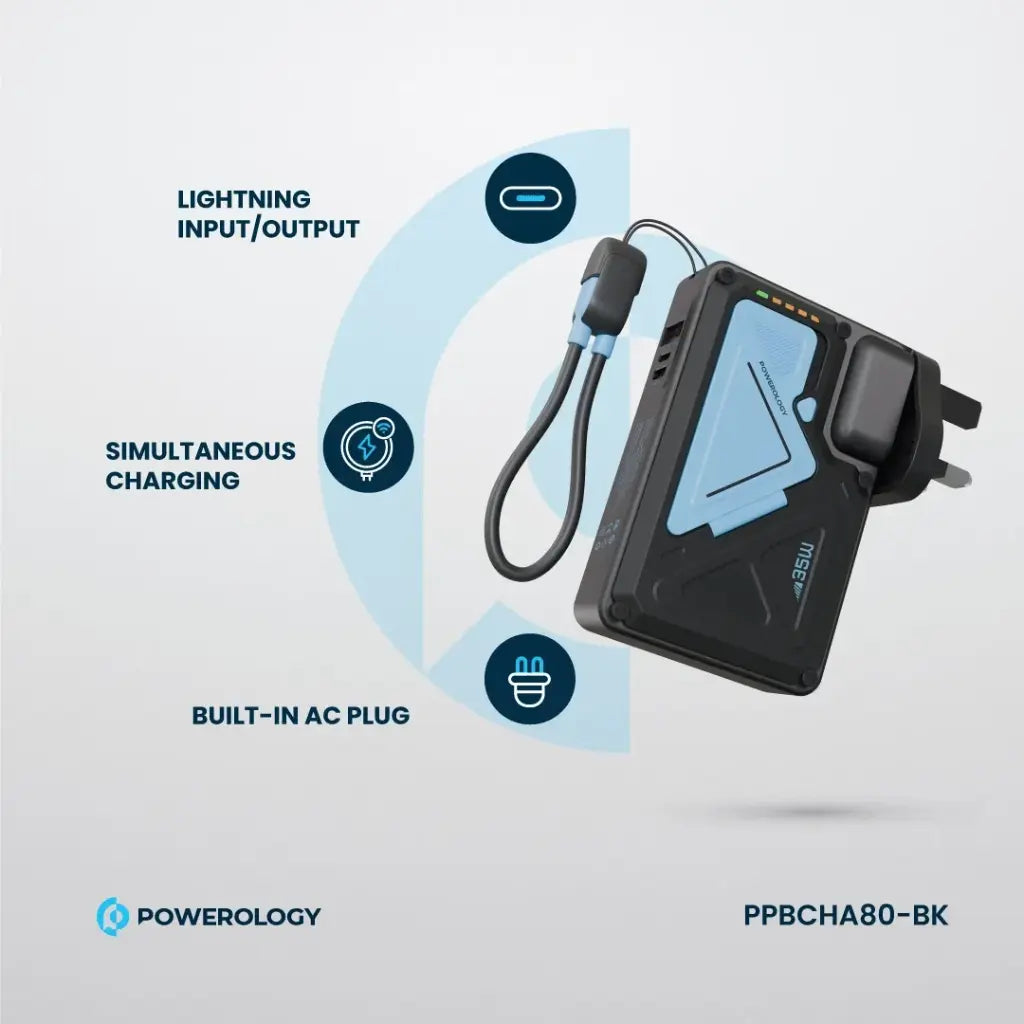 Powerology 10000mAh Wall Charger MagSafe Power Bank