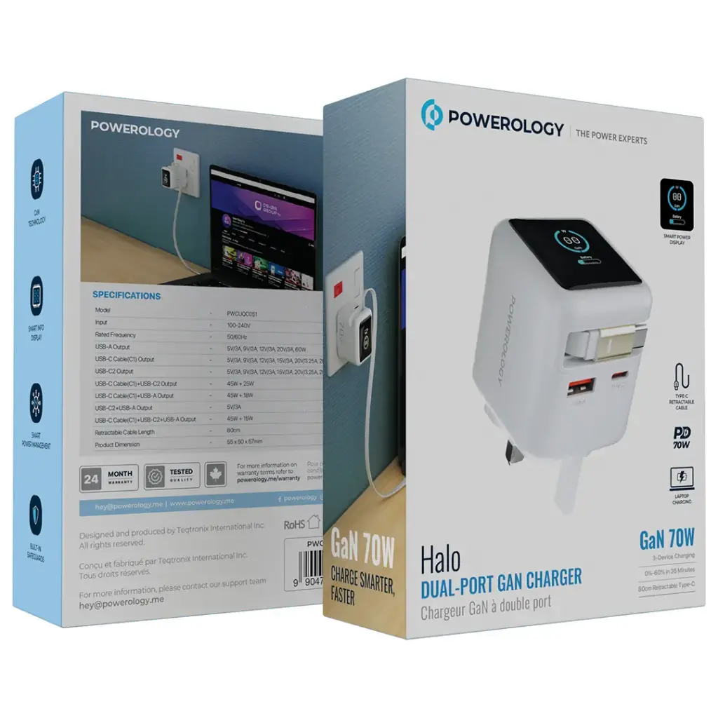 Powerology Halo Dual-Port GaN Charger