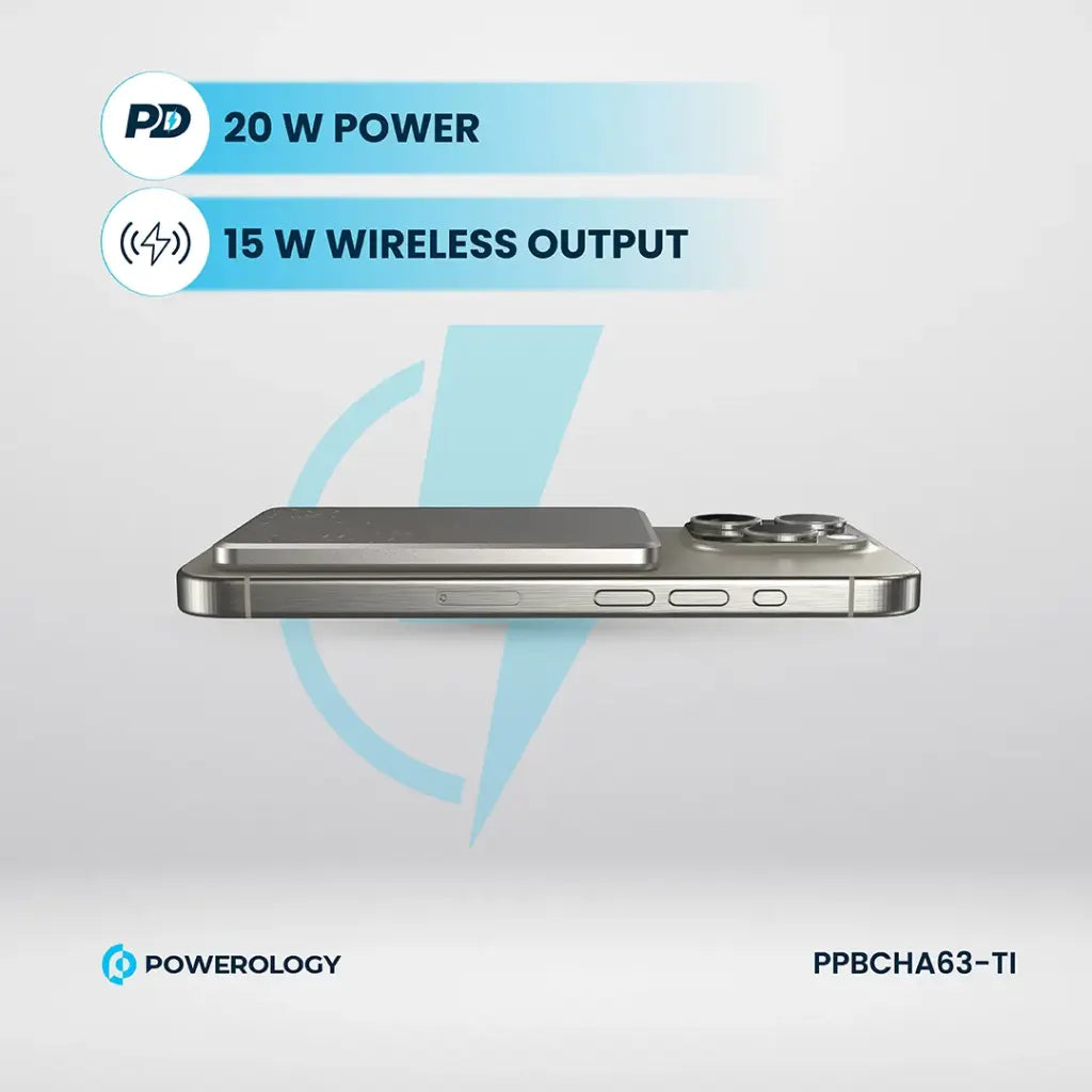 Powerology Ultra-Thin 5000mAh MagSafe Power Bank