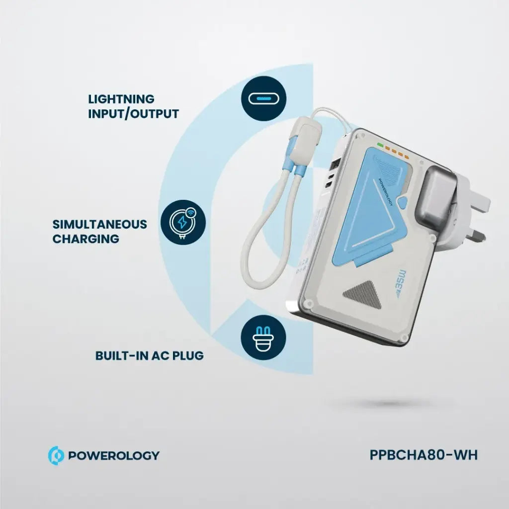 Powerology 10000mAh Wall Charger MagSafe Power Bank