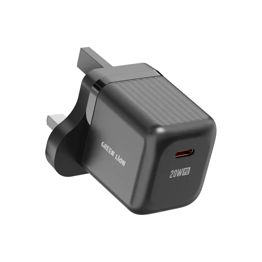 Green Lion Ultra Compact Wall Charger UK USB-C 20W