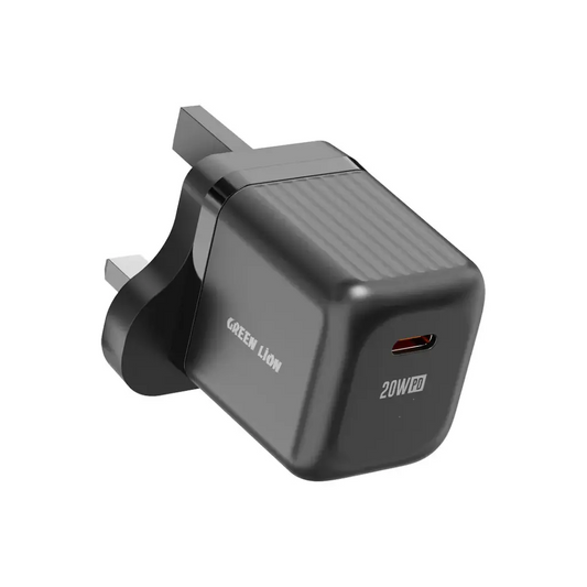Green Lion Ultra Compact Wall Charger UK USB-C 20W