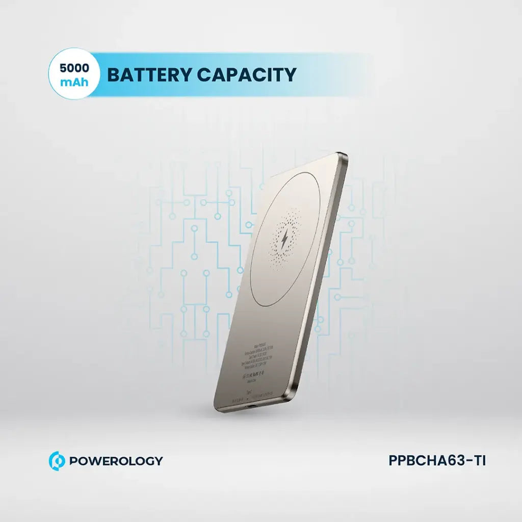Powerology Ultra-Thin 5000mAh MagSafe Power Bank
