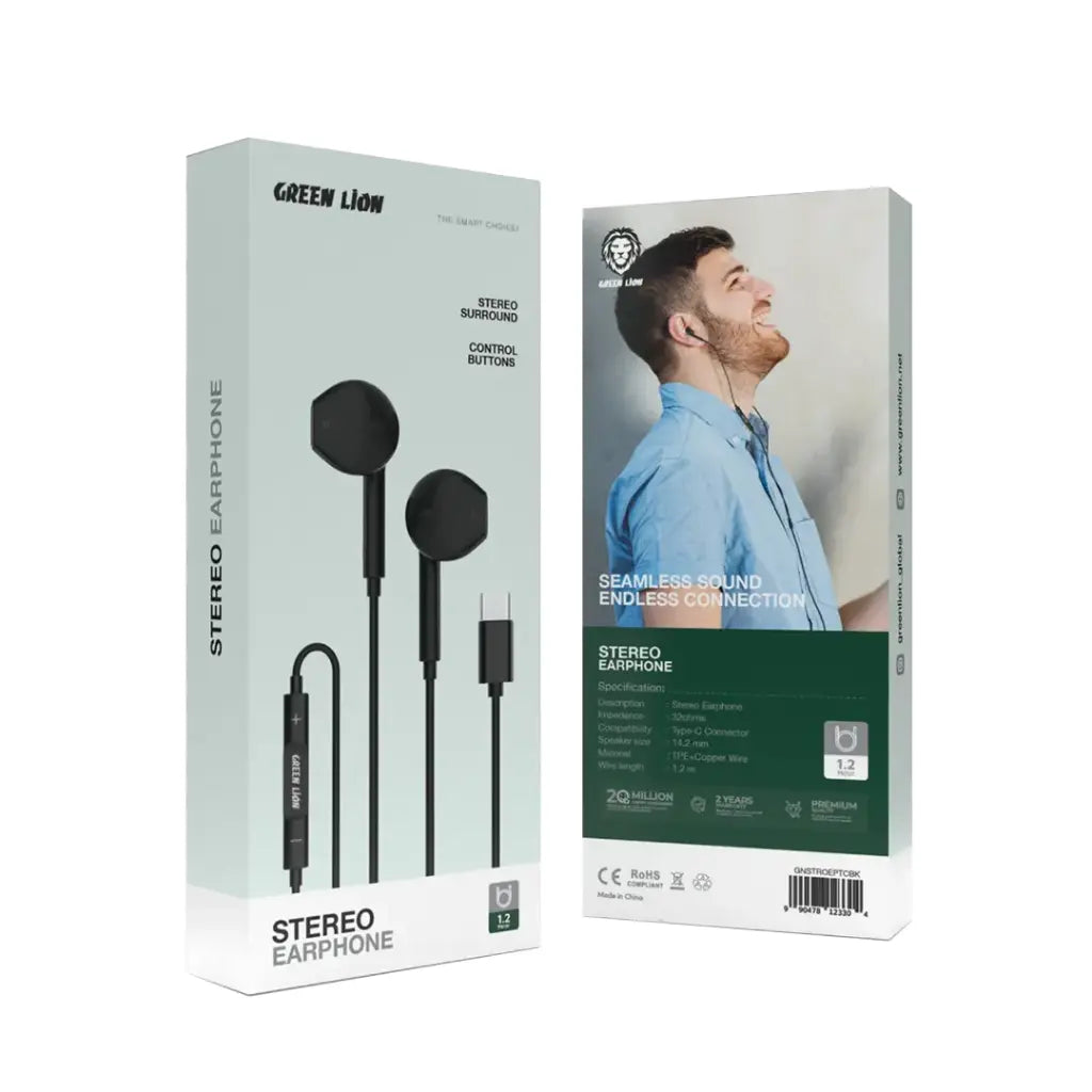 Green Lion Stereo Earphones | Type C connector