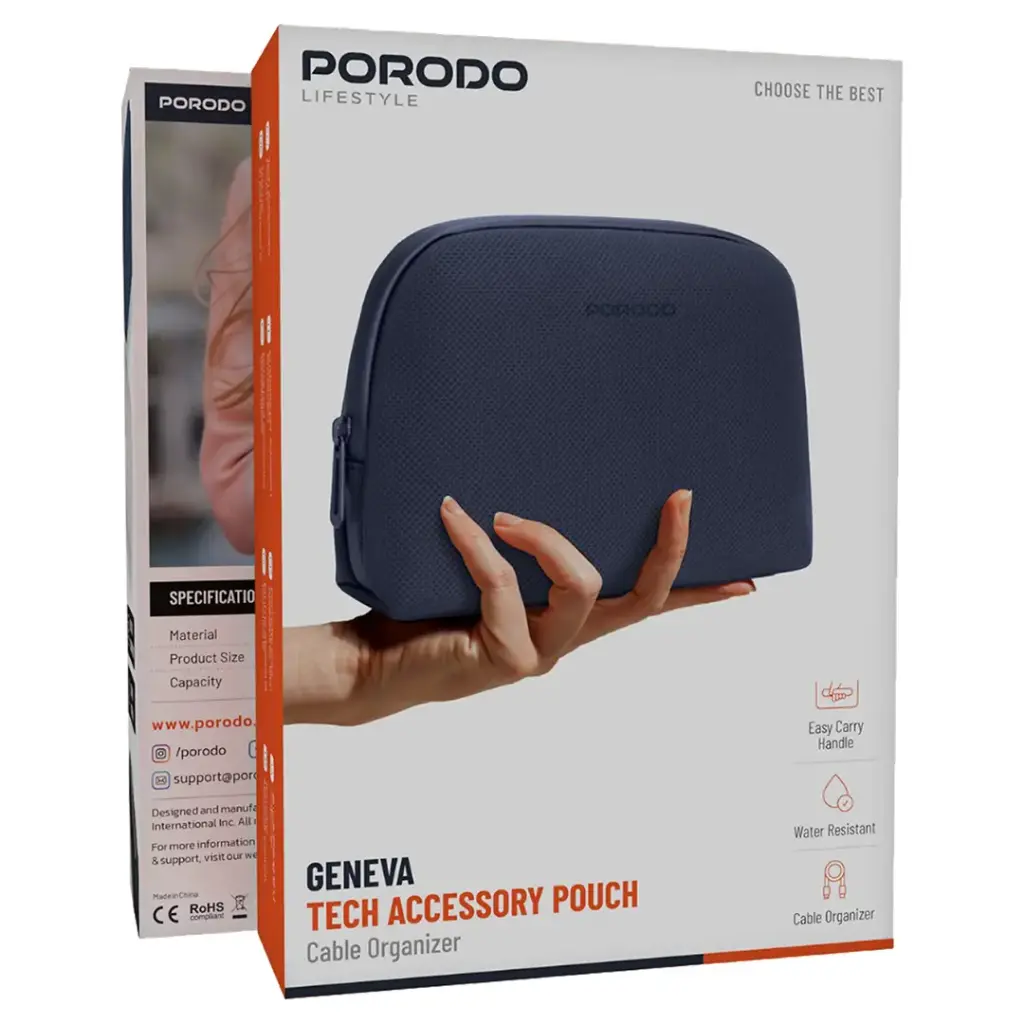 Porodo Lifestyle Geneva Tech Accessory Pouch