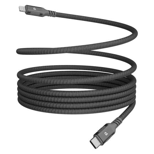 Powerology Malinka Weave Magnetic USB-C To Lightning 1.2m Cable PD 30W - Gray