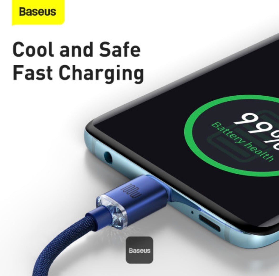 Baseus Crystal Shine Series Fast Charging Data Cable Type C to Type C 100W