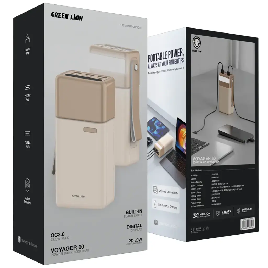 Green Lion - Voyager 60 Power Bank 60000mAh