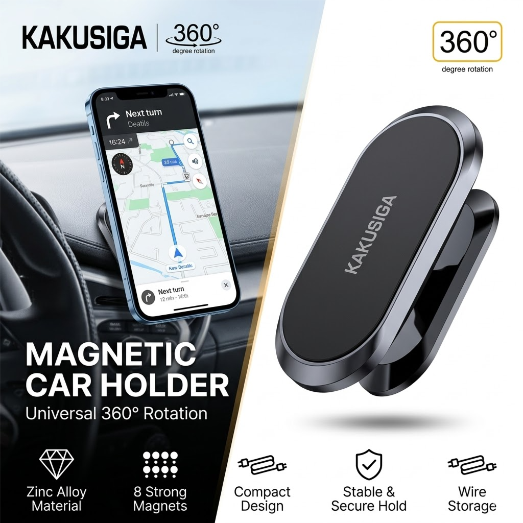 Kakusiga KSC-329 magnetic car phone holder with 360 degree rotation in Bahrain