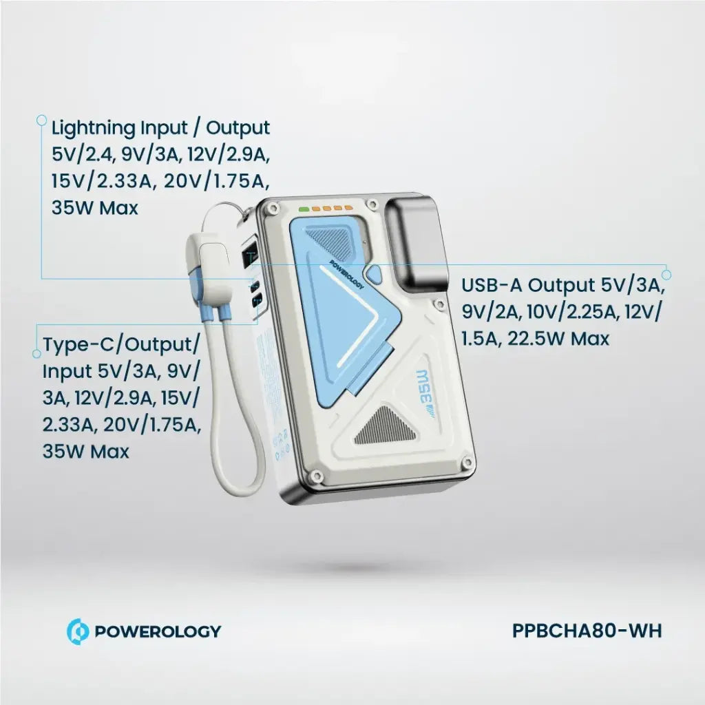 Powerology 10000mAh Wall Charger MagSafe Power Bank