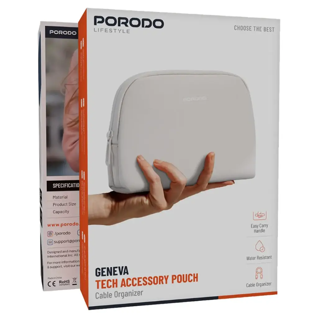 Porodo Lifestyle Geneva Tech Accessory Pouch