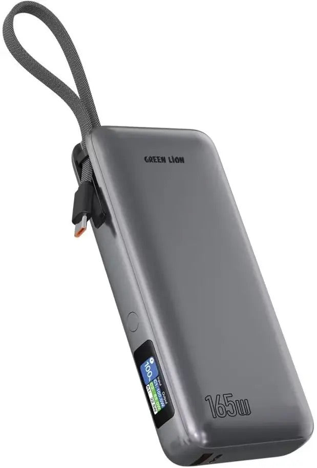 Green Lion Tron X Power Bank 20000Mah Pd 165W,Gray