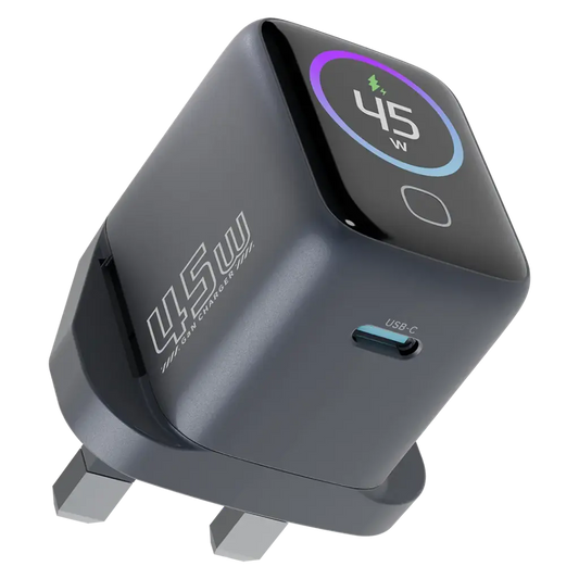 Powerology Voltflow 45W AVS GaN Wall Charger - Gray