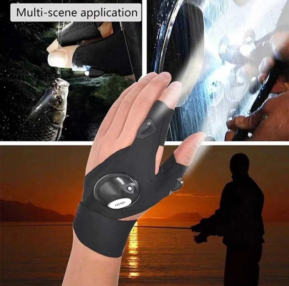 LED Fishing gloves - Rechargeable