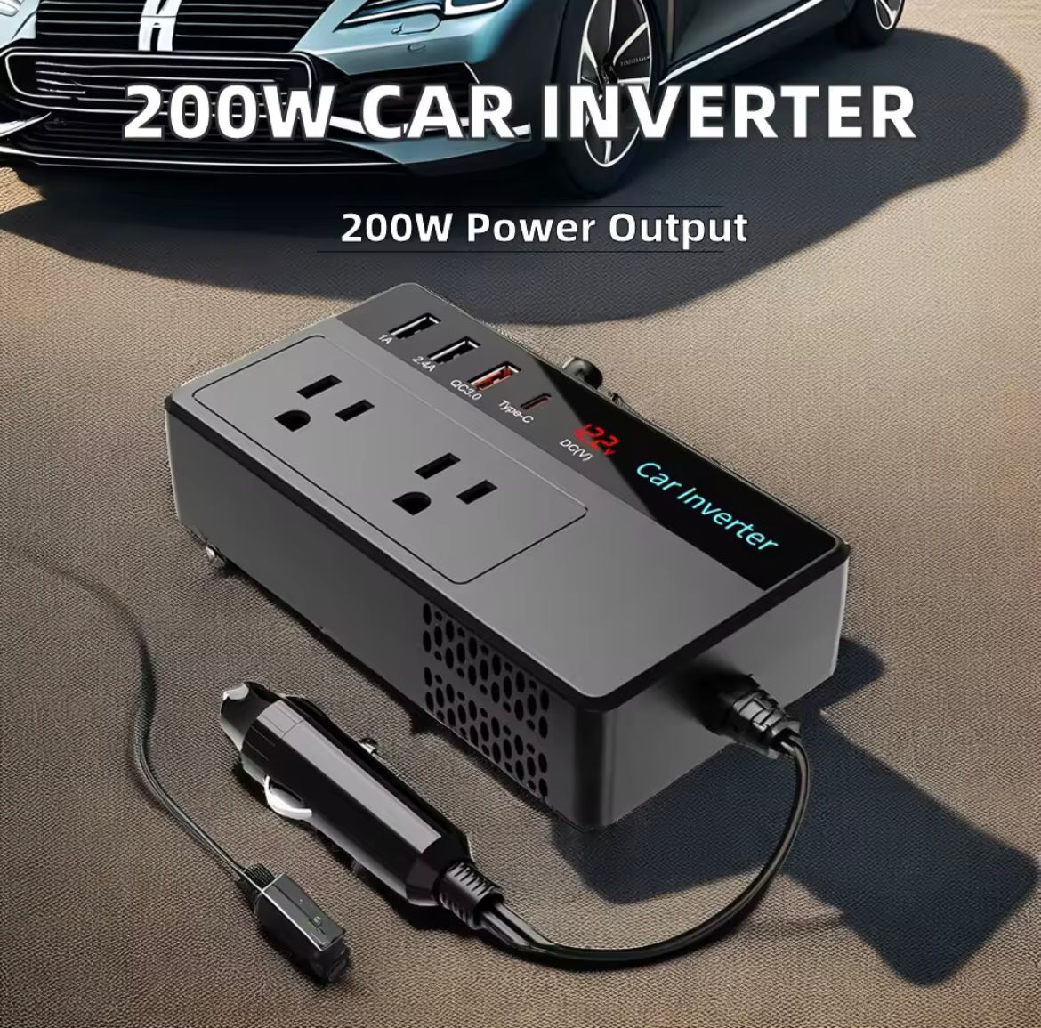 UK 200W Car Inverter