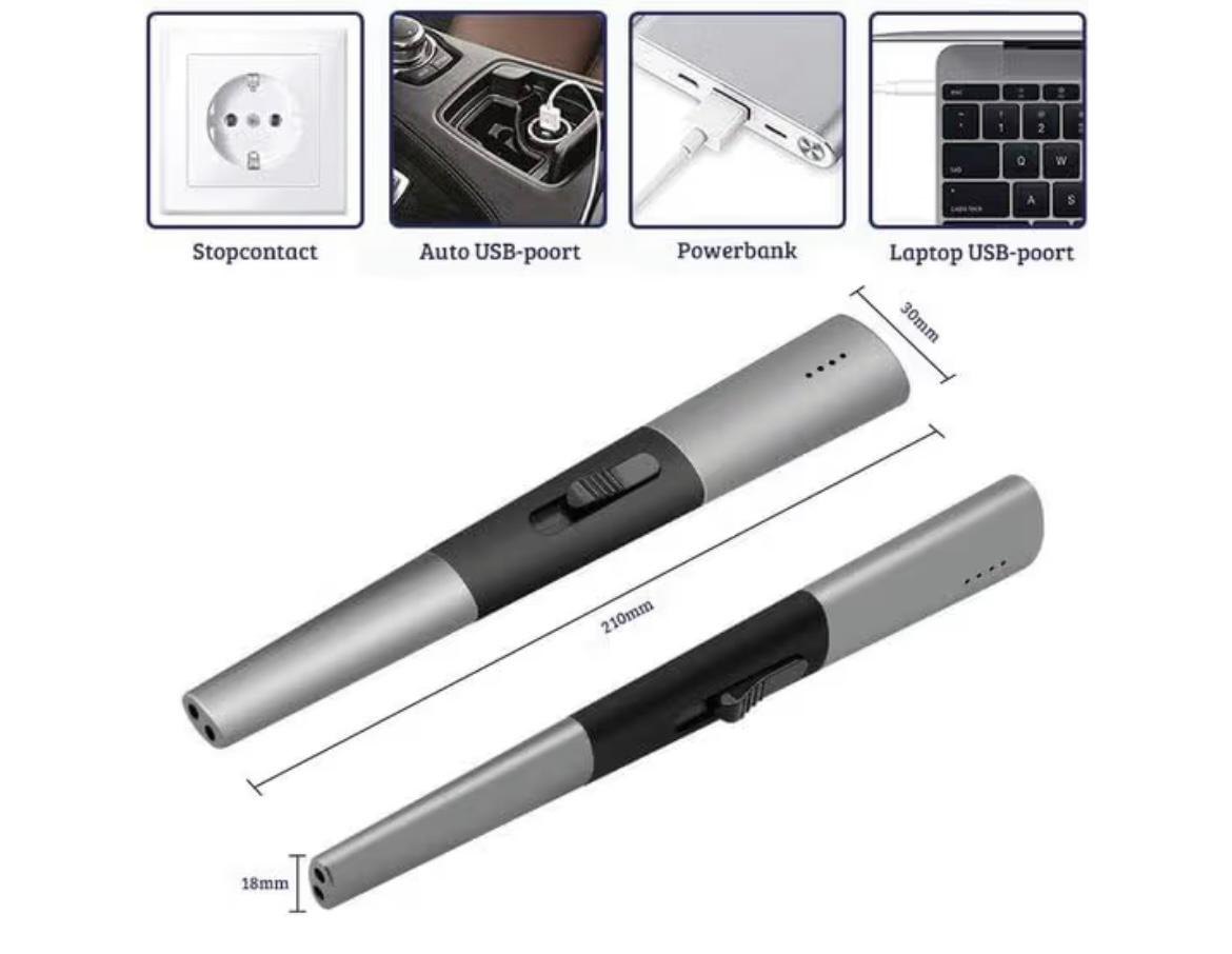 Luxurious Electric Lighter ,candle lighter,Windproof,  safety switch