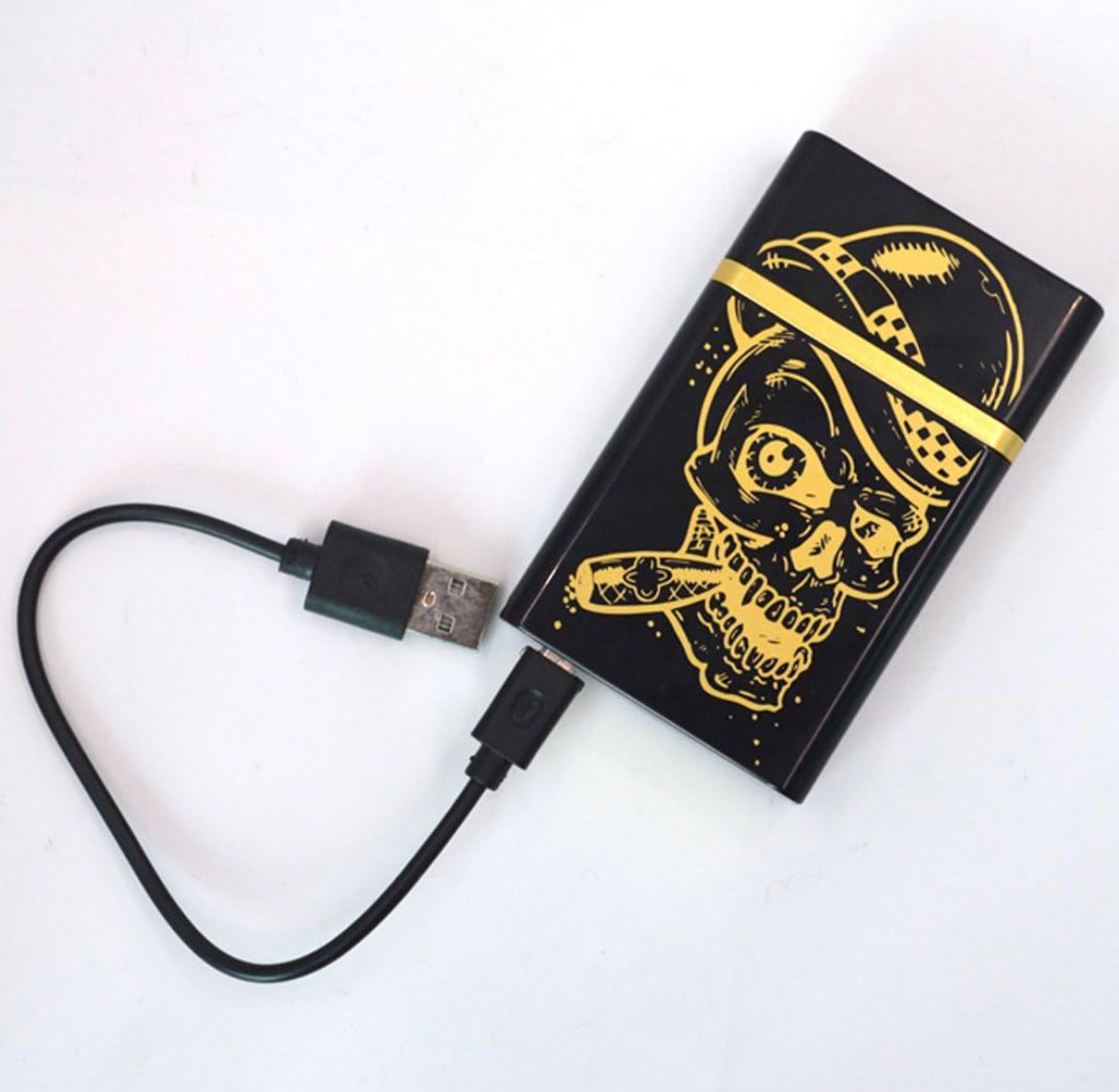 Portable Cigarette Box with Rechargeable Lighter