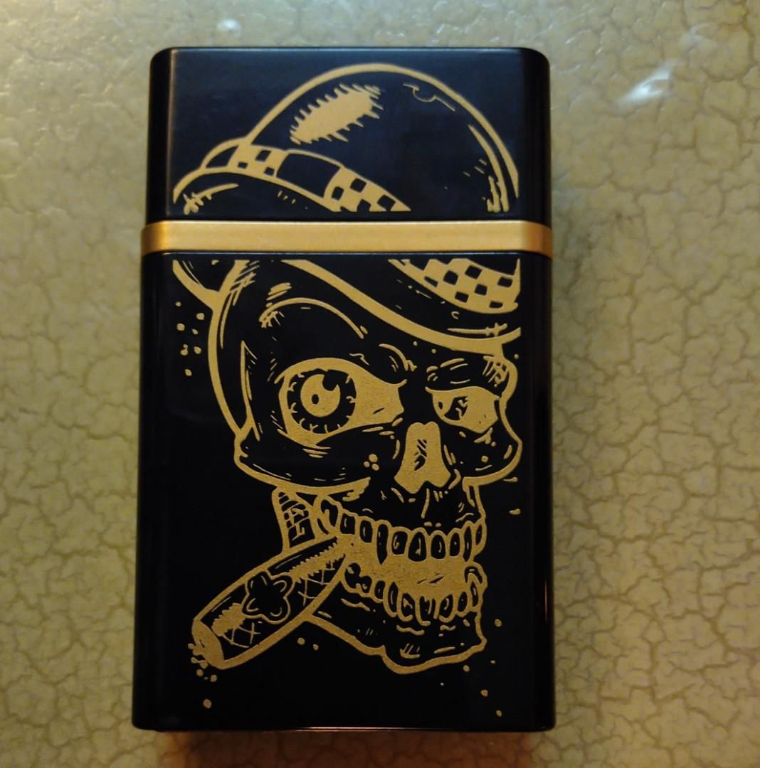 Portable Cigarette Box with Rechargeable Lighter