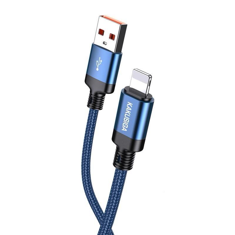 USB-A to Lightning 1M Blue Braided Fast Charging Cable