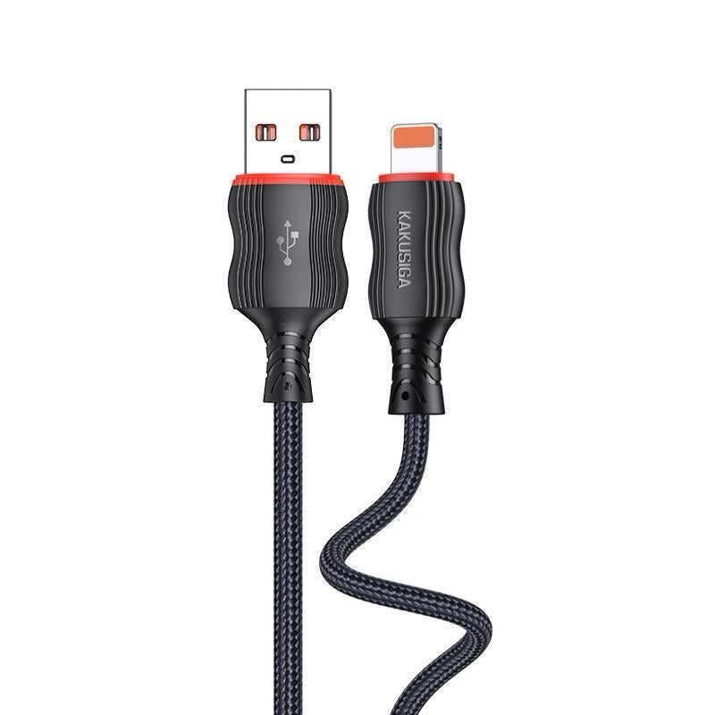 USB-A to Lightning 2M Black Braided Fast Charging Cable