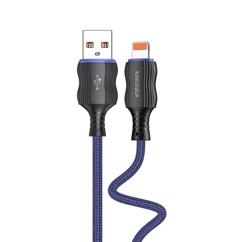USB-A to Lightning 2M Blue Braided Fast Charging Cable
