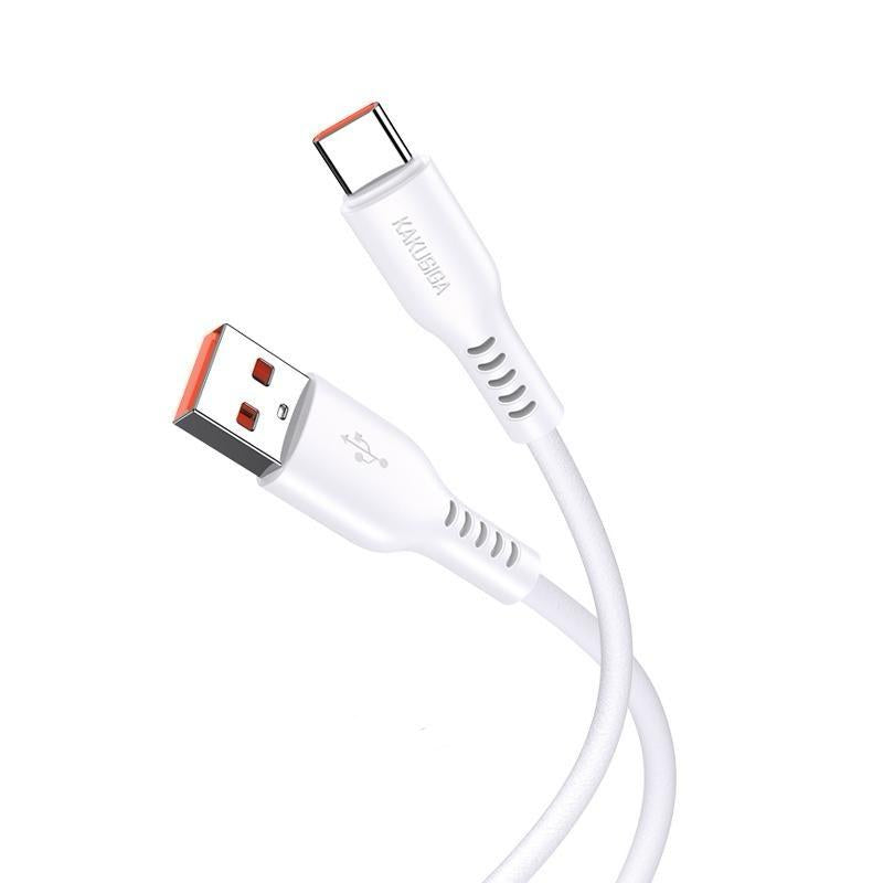 USB-A to USB-C 1M White Silicone Fast Charging Cable