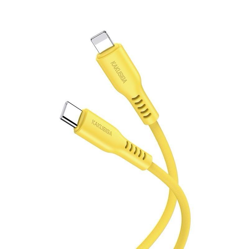 USB-C to Lightning 1M Yellow Silicone 27W Fast Charging Cable