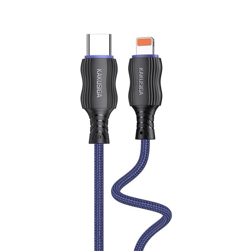 USB-C to Lightning 2M Blue Braided 20W Fast Charging Cable