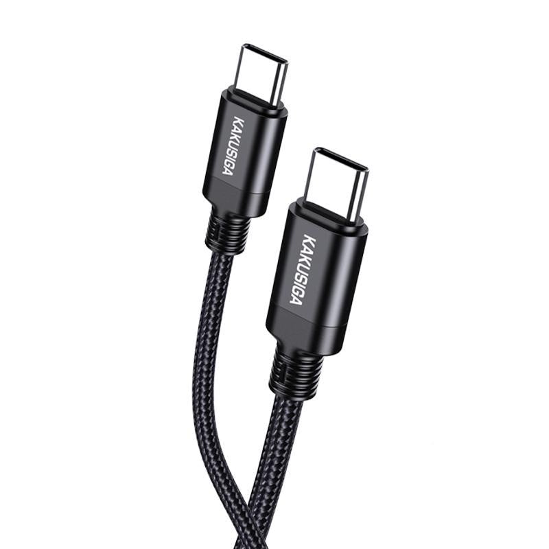 USB-C to USB-C 2M Black Braided 60W Fast Charging Cable
