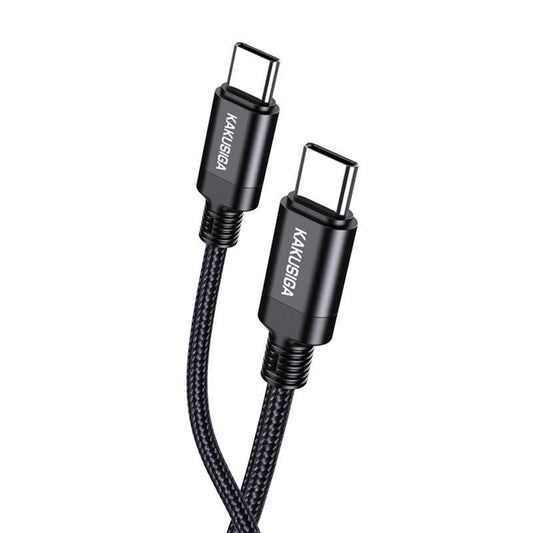 USB-C to USB-C 2M Black Braided 60W Fast Charging Cable