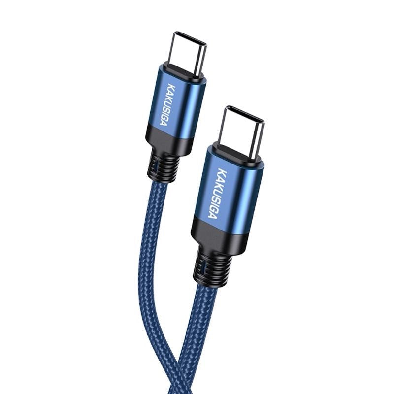 USB-C to USB-C 2M Blue Braided 60W Fast Charging Cable