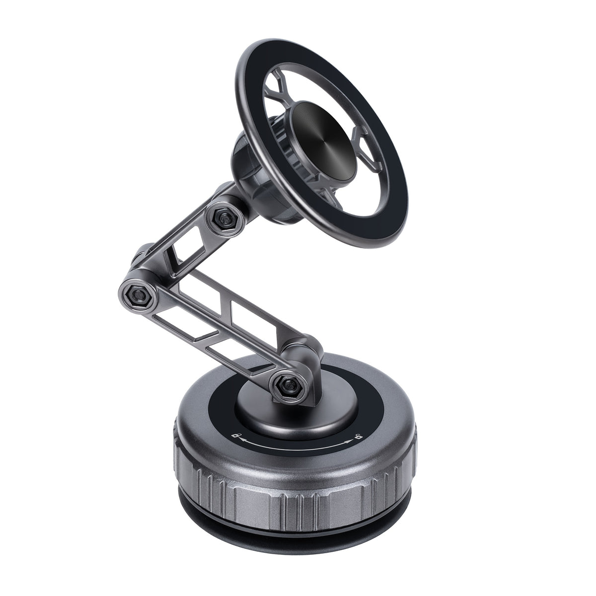 G198S vacuum magnetic phone holder with adjustable folding arm and suction base