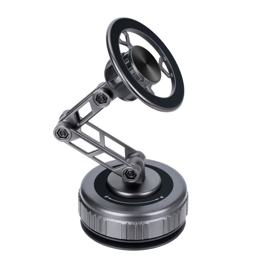 G198S vacuum magnetic phone holder with adjustable folding arm and suction base