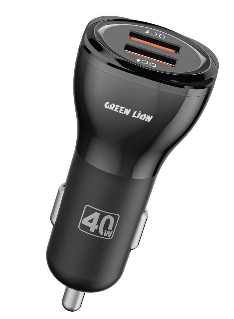 Green Lion Dual QC3.0 Car Charger 40W