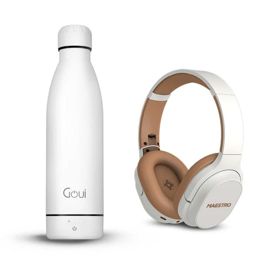 Goui - Loch + Maestro - NATIVE Blutooth HeadSet (White/Brown)