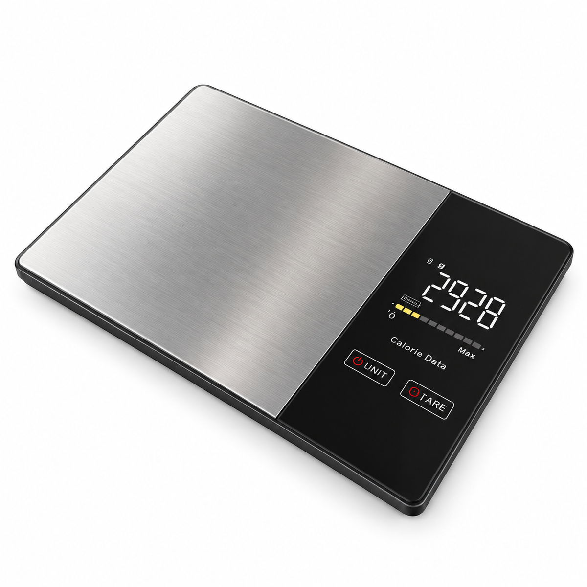 ميزان مطبخ ذكي لحساب السعرات من Eco2energy بخلفية بيضاء | Smart Kitchen Nutrition Scale