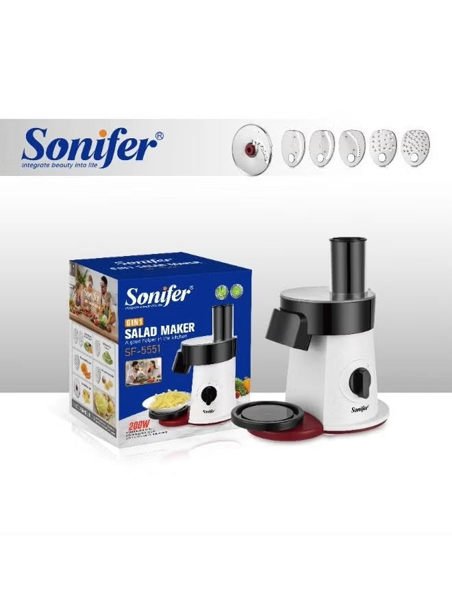 Sonifer SF-5551 salad maker with box and interchangeable cutting discs